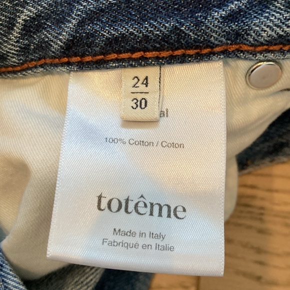 Toteme Straight Leg Denim Cropped 24 - Picture 3 of 5